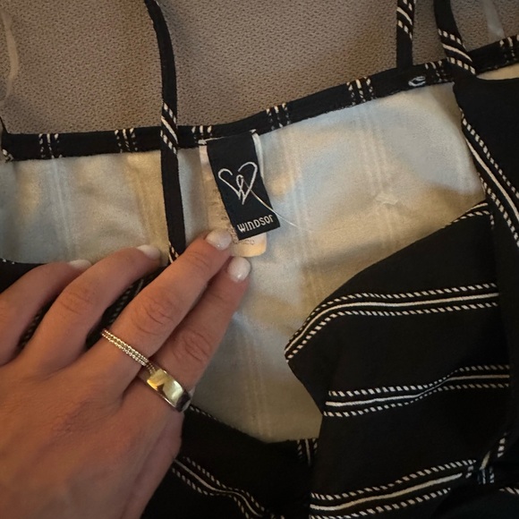 Windsor Black and White Wide Leg Jumpsuit - Picture 3 of 4